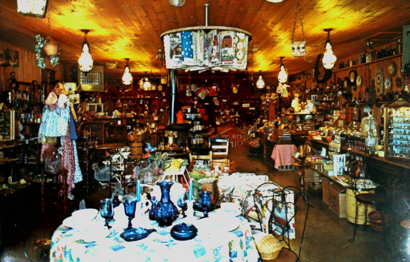 Country Store of Yesteryear (History Town) - Old Postcard Of Interior (newer photo)